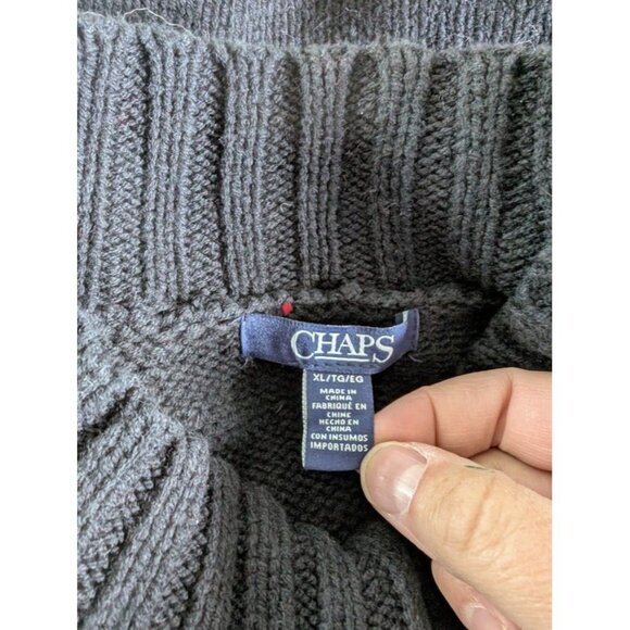 Chaps Sweater Women's Size XL Faire Isle Nordic Reindeer Christmas Chunky Knit - Picture 3 of 5